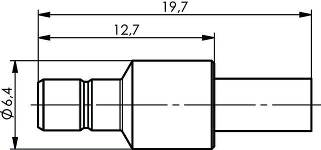 5 Stk. Telegärtner SMB-Kabelstecker cr/cr AU 100-2