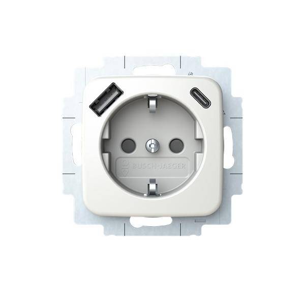 Busch-Jaeger SCHUKO/USB-Steckdose, USB-A+C, Reflex SI, alpinweiß, 1 Stk.
