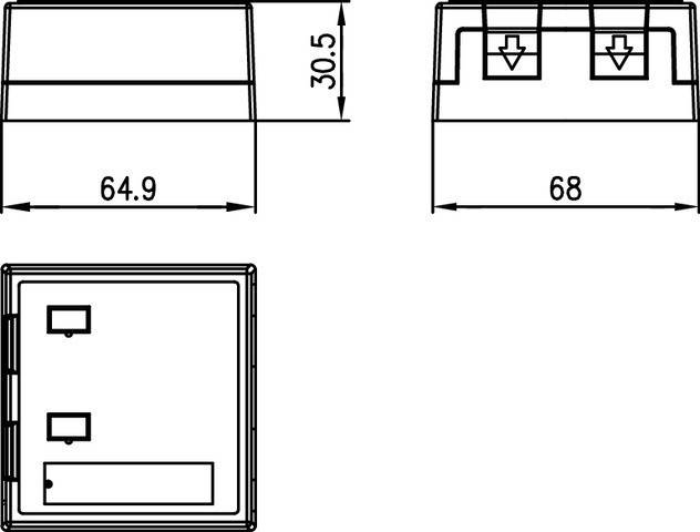 5 Stk. Telegärtner Modul-Aufnahme 2-fach 1000213-2