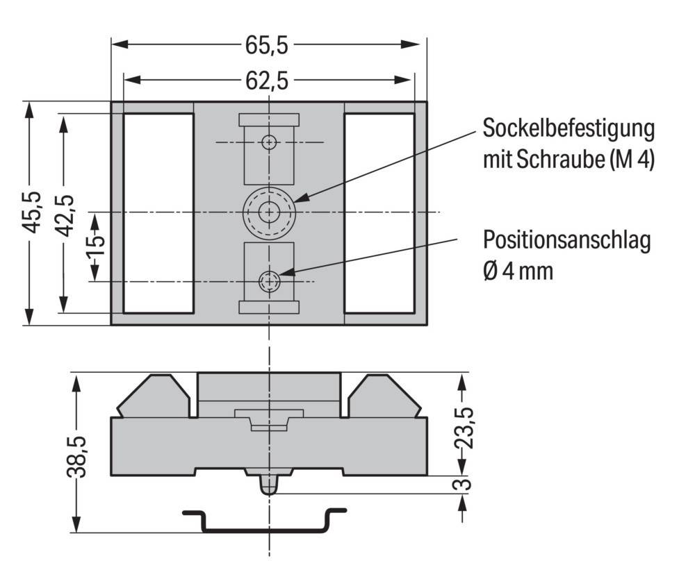 Montagesockel 288-001 Grau 1 St. WAGO 288-001 Piece-1