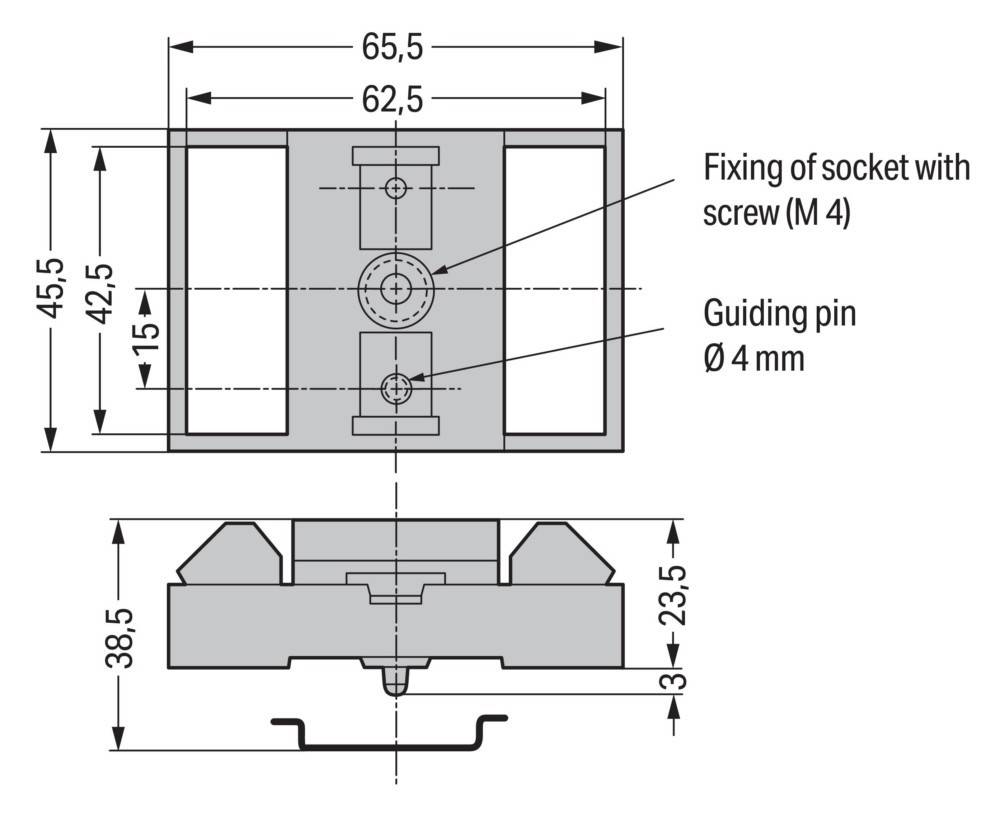 Montagesockel 288-001 Grau 1 St. WAGO 288-001 Piece-2