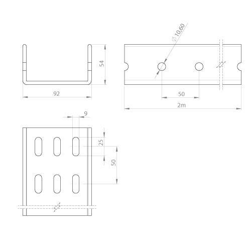 24 Mtr. Unex Iso. U-Profil aus U23X 66806-1