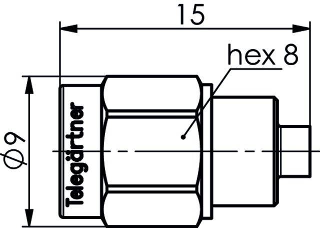 Telegärtner J01152A0018 SMA-Abschlusswiderstand 6 GHz Telealloy-3