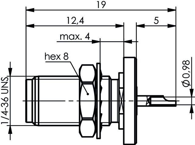 Telegärtner 100024671 100024671 SMA-Steckverbinder Buchse, Einbau 50 Ω 1 St.-3