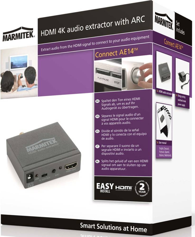 MARMITEK HDMI 4K Audio-Extraktor MARMITEK Connect-2