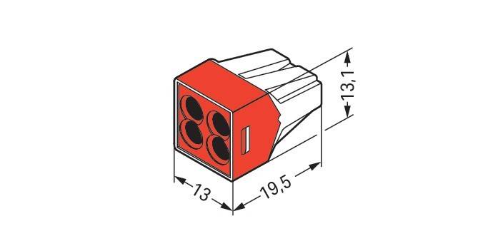 100 Stk. WAGO GmbH & Co. KG Dosenklemme 773-604-1