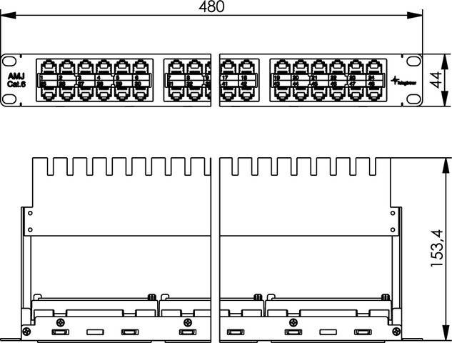 Telegärtner Durchführungspanel sw 100007040-2