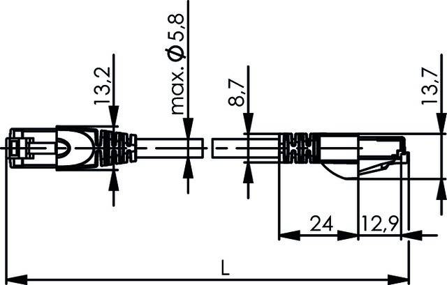 Telegärtner Patchkabel Cat5 gn 100008480-2