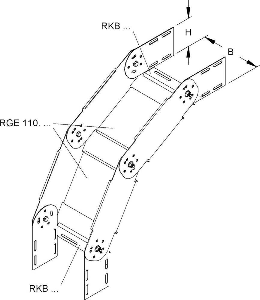 Niedax Bogen vertikal RGS 110.600 F-1
