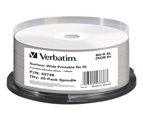 Verbatim BD-R 25GB/1-6x 43738 (VE25)