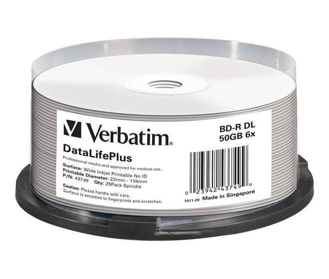 Verbatim BD-R DL 50GB/1-6x 43749 (VE25)-0