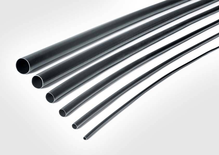 HellermannTyton Warmschrumpfschlauch schwarz, 1,2m TA37 3-1 PO-X BK 50-0
