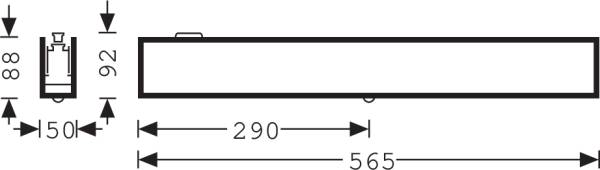 Trilux Tragschiene m. Melder Coriflex Cflex H1-E +LLS 01-1