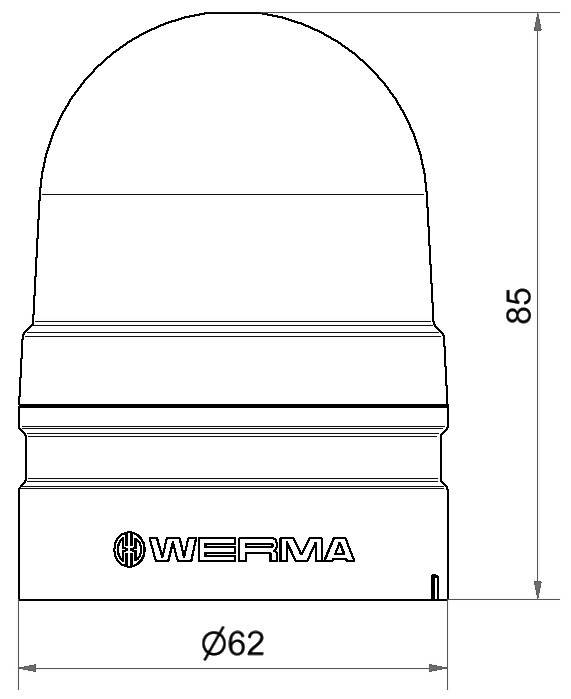 Werma Signaltechnik Signalleuchte Mini TwinLIGHT 12VAC/DC CL 260.410.74 Klar 12 V/DC-1