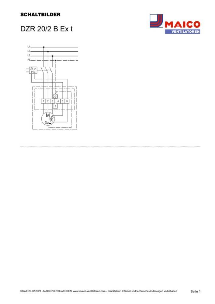 Maico Axial-Rohrventilator Drehstrom DN200 DZR 20-1