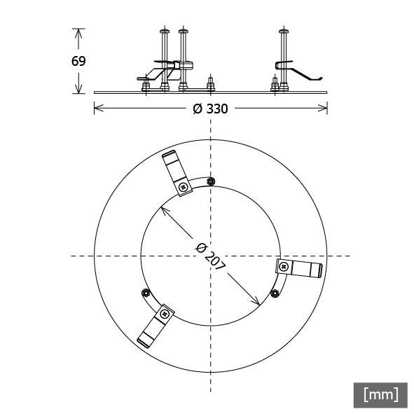 LTS Licht&Leuchten Deckenausgleichsring ZDAR 207.-1
