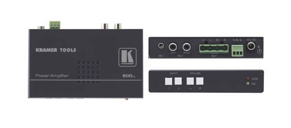 KRAMER 900xl - Stereo Audio-Verstärker (2x 10W RMS | Eingang: 1x 3,5mm female & 2x Cinch female) - schwarz