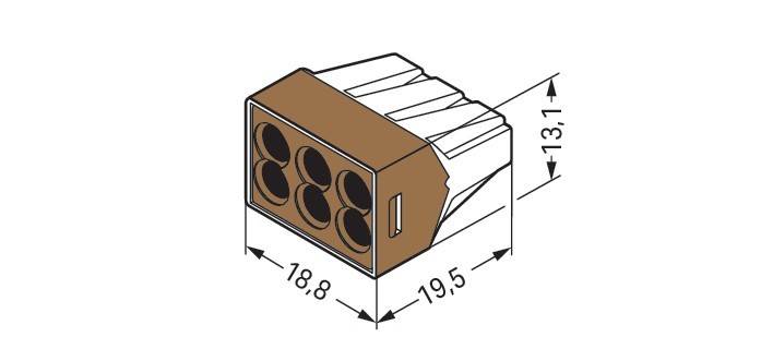 50 Stk. WAGO GmbH & Co. KG Dosenklemme 773-606-1