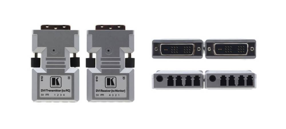 KRAMER 610R/T Set - Trennbare DVI Sender & Empfänger für LWL-Kabel (WUXGA 1.920x1.200 | Multi-Mode-Glasfaser)-0