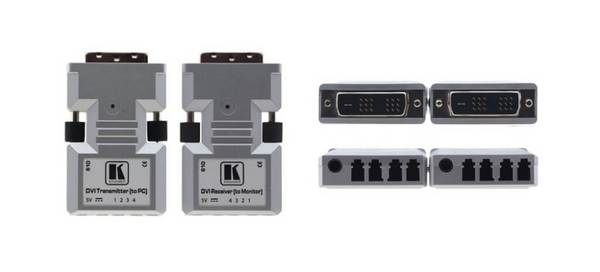 KRAMER 610R/T Set - Trennbare DVI Sender & Empfänger für LWL-Kabel (WUXGA 1.920x1.200 | Multi-Mode-Glasfaser)