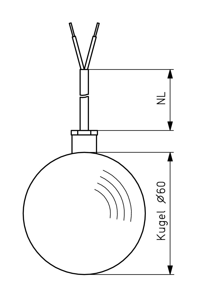 Alre-it Pendeltemperaturfühler PFC 47/6m-2