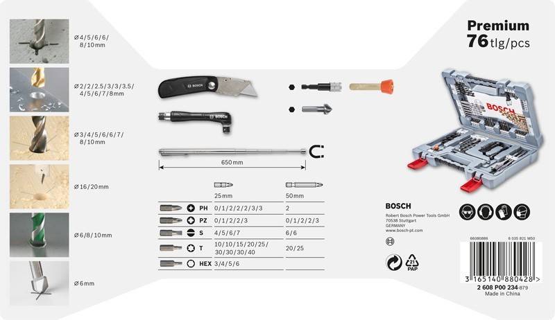 Bosch Power Tools 76-tlg. Premium X-Line 2608P002-0