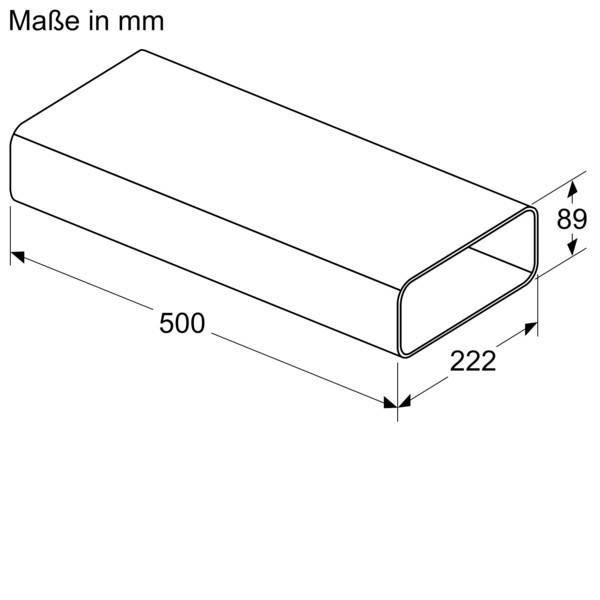 Bosch MDA Flachkanalstück gerade,500mm HEZ9VDSM1-1