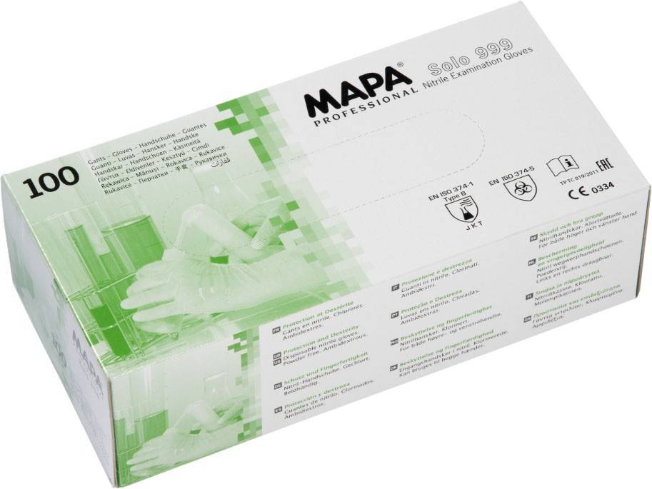 10 Stk. MAPA GmbH Einmalhandschuh Solo 999 6-2