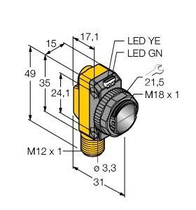 Turck Opto-Sensor QS18VP6RQ8-1