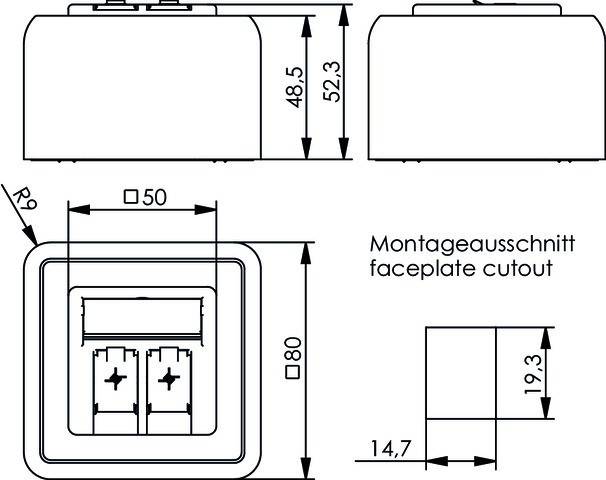 Telegärtner Modulaufnahme 100021396-2