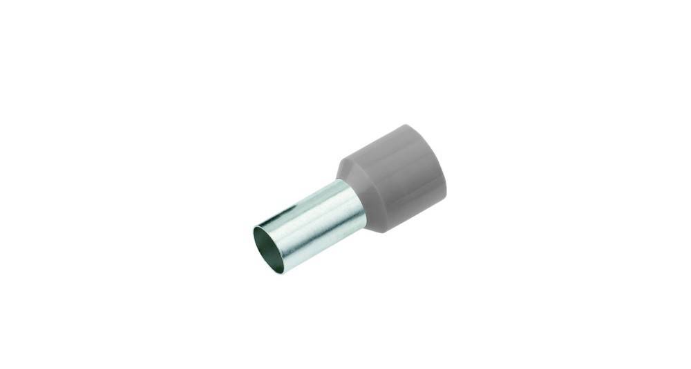 Cimco 18 0950 Aderendhülse 2.5 mm² Teilisoliert Grau 100 St.