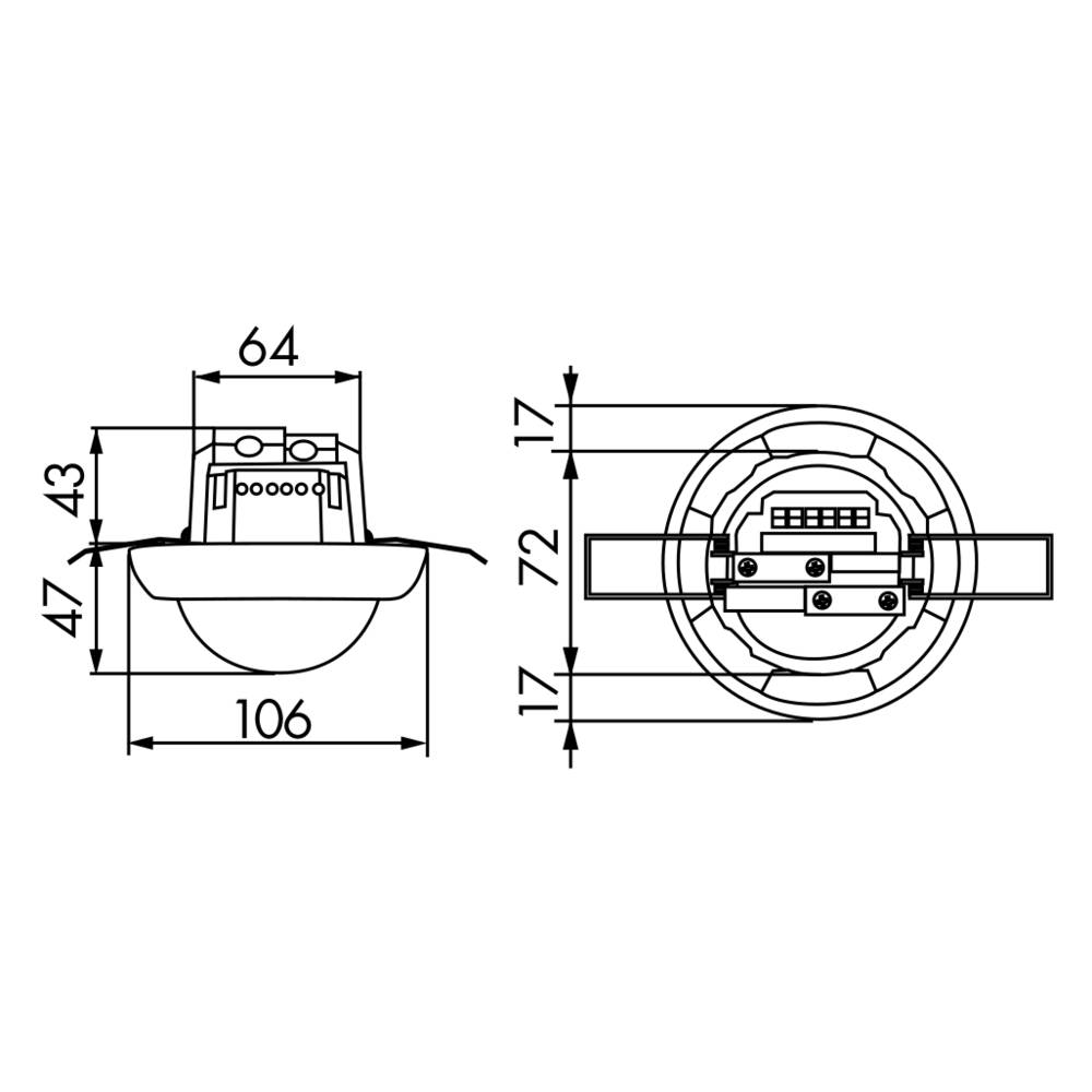 B.E.G. BRÜCK - Präsenzmelder PD4 PD4-1C-K-DE ws 92274-3