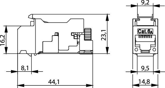12 Stk. Telegärtner AMJ-S DD-Modul Cat6A 1000232-1