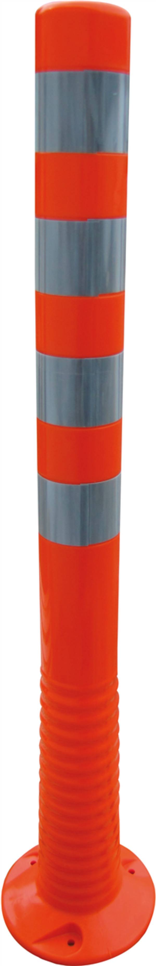 Schake 412211 Flexipfosten rot / weiß  Ø 80 mm Höhe 1000 mm<br><br>Ø 80 mm, PUR,<br><br>4 reflektierende Streifen,<br><br>inkl. 3 Sc