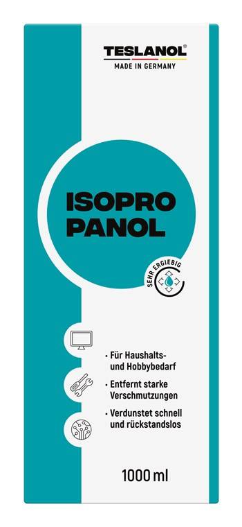 Teslanol 26045 Isopropanol 99,5 % Alkohol Reiniger zum Entfetten und Reinigen von Oberflächen Desinfektionsmittel 1l-1