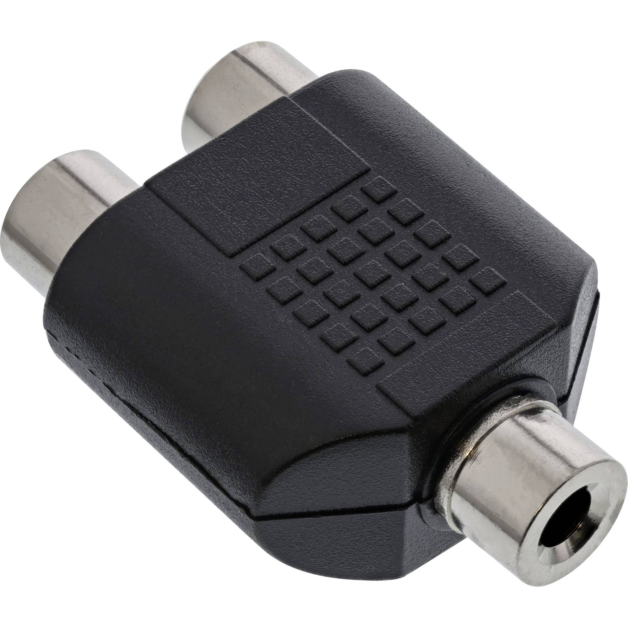 InLine® Audio Adapter, 3,5mm Klinke Buchse Mono an 2x Cinch Buchse-0