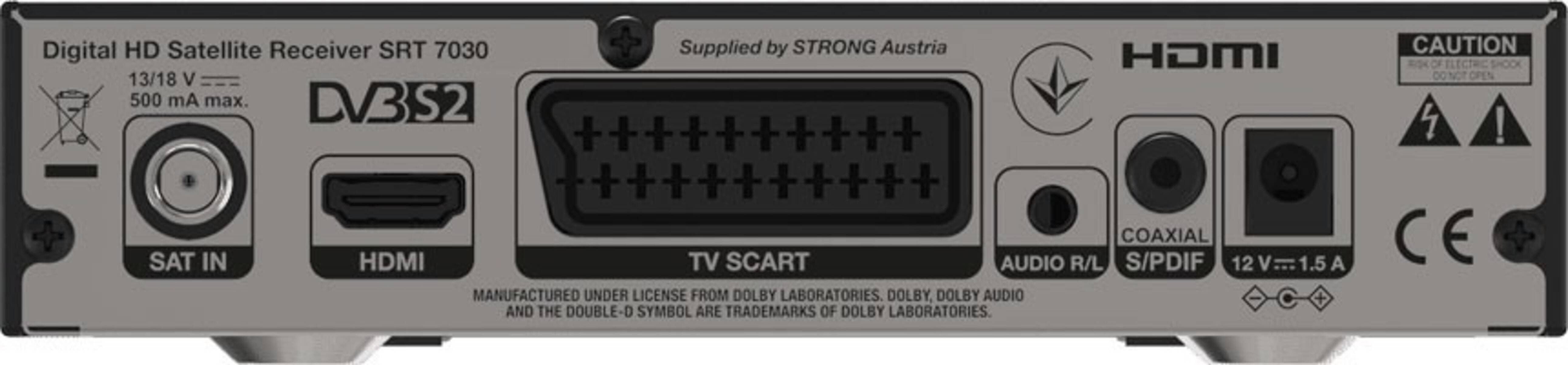 Strong SRT7030 HD Sat-Receiver DVB-S2 - SAT-Receiver - Schwarz-2