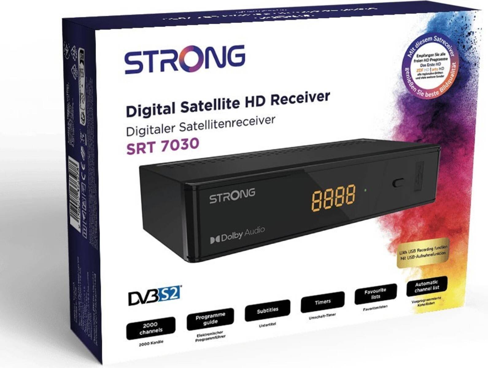 Strong SRT7030 HD Sat-Receiver DVB-S2 - SAT-Receiver - Schwarz-3