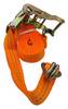 Spanngurt Zurrgurt mit Ratsche 2-teilig 2000 kg (1000 daN) Spitzhaken 35 mm breit 6 m lang orange