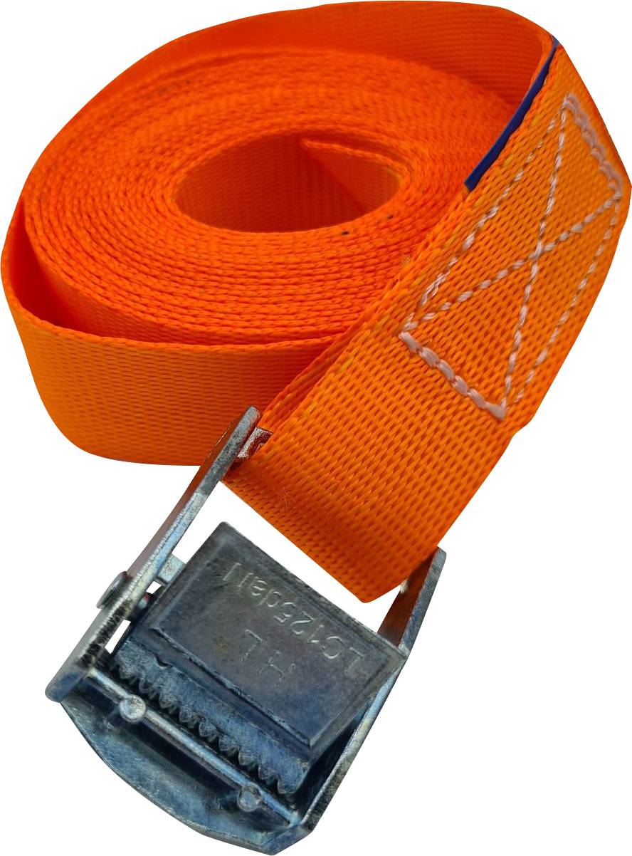 Spanngurt Zurrgurt mit Klemmschloss 1-teilig 250 kg (250 daN) 25 mm breit 5 m lang orange-0