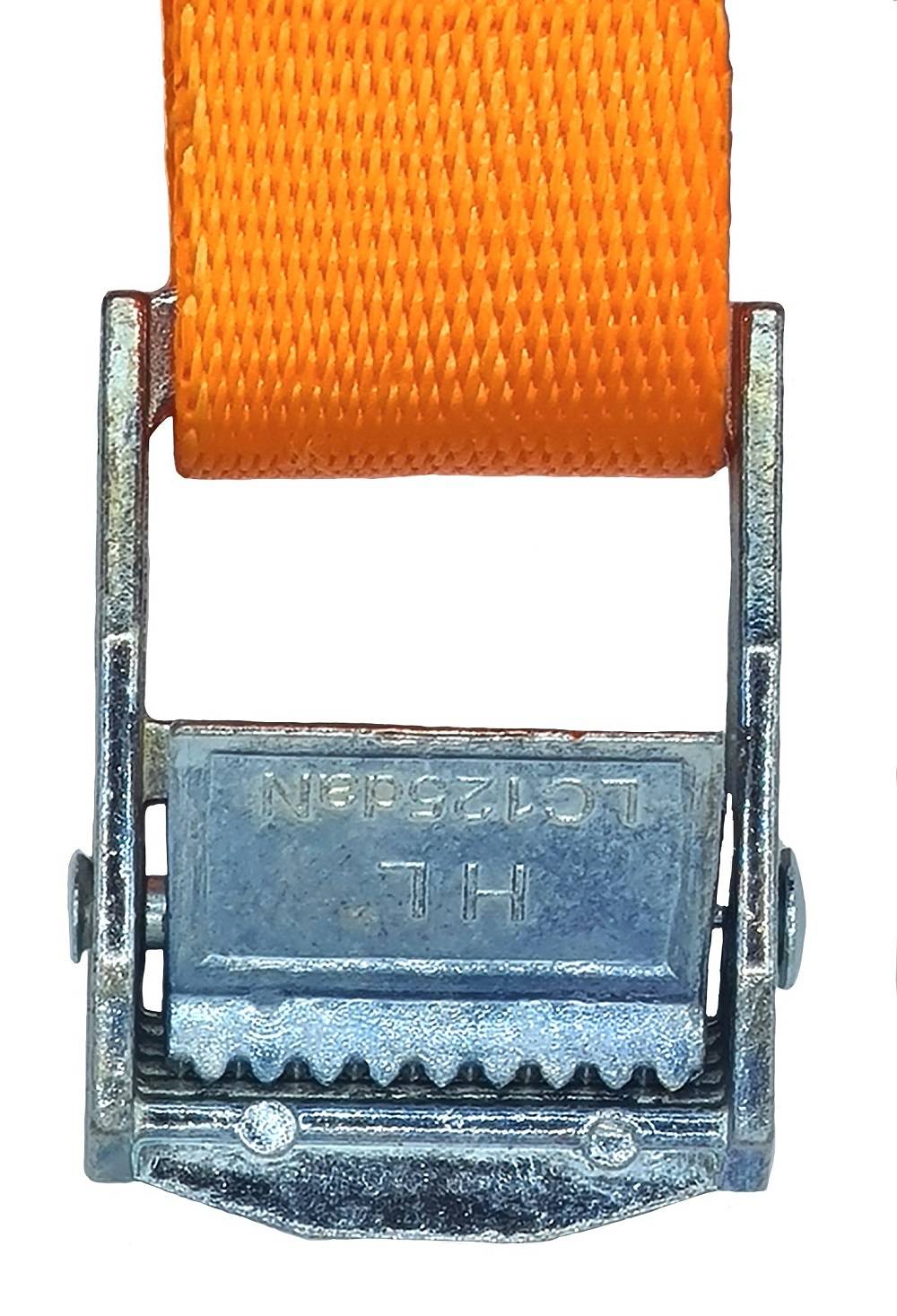 Spanngurt Zurrgurt mit Klemmschloss 1-teilig 250 kg (250 daN) 25 mm breit 5 m lang orange-1