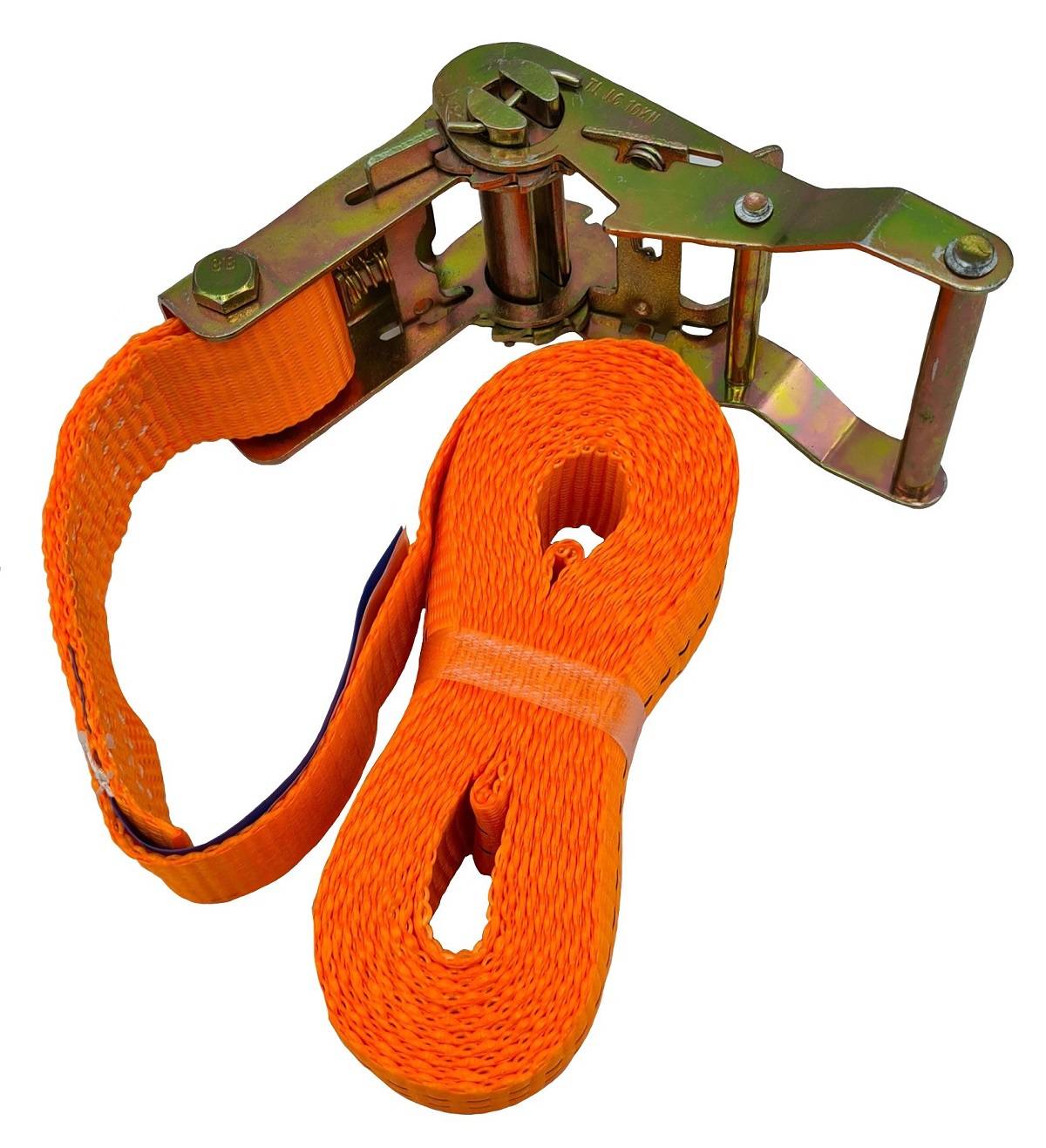 Spanngurt Zurrgurt mit Ratsche 1-teilig 2000 kg (2000 daN) 35 mm breit 6 m lang orange