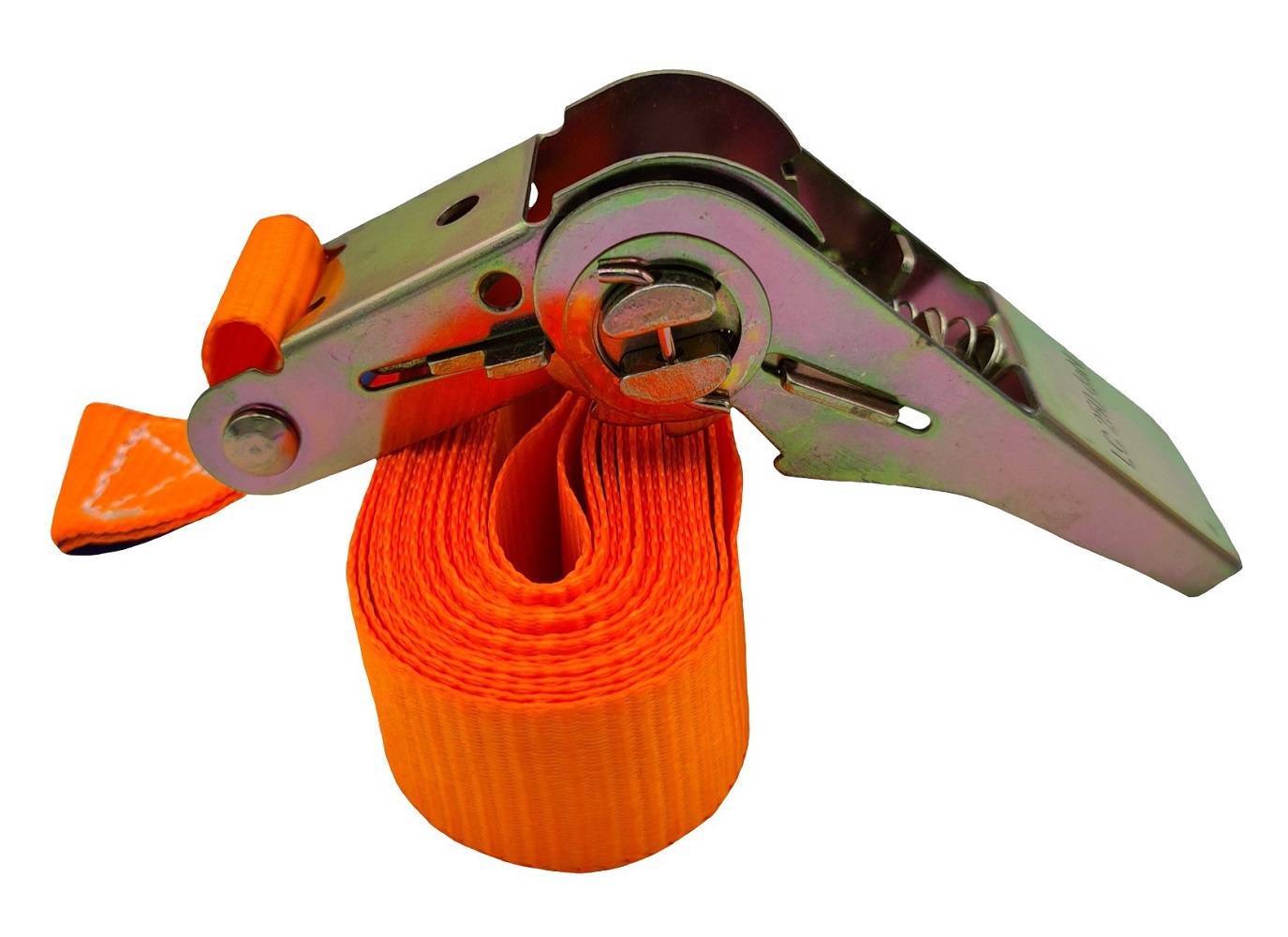 Spanngurt Zurrgurt mit Ratsche 1-teilig 500 kg (500 daN) 25 mm breit 5 m lang orange-1