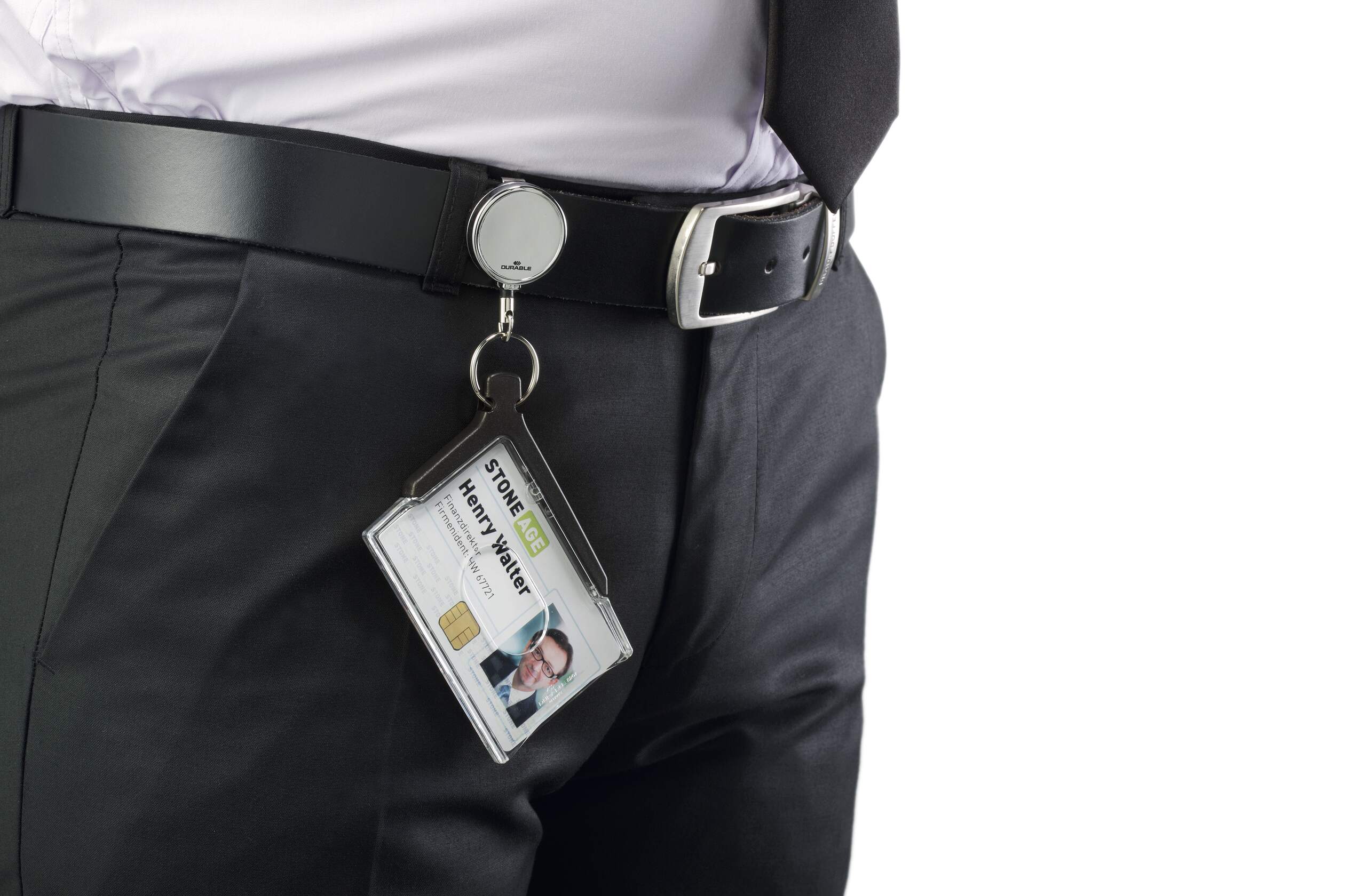 Sicherheitsausweishalter Card Holder de luxe pro anthrazit VE=10 Stück-2