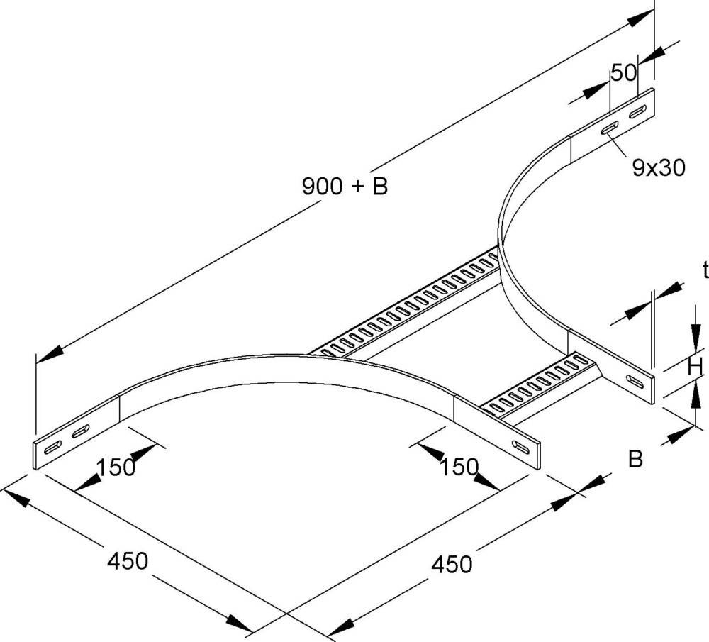 Niedax Anbau-T-Stück KLMUAT 40.250 F-1