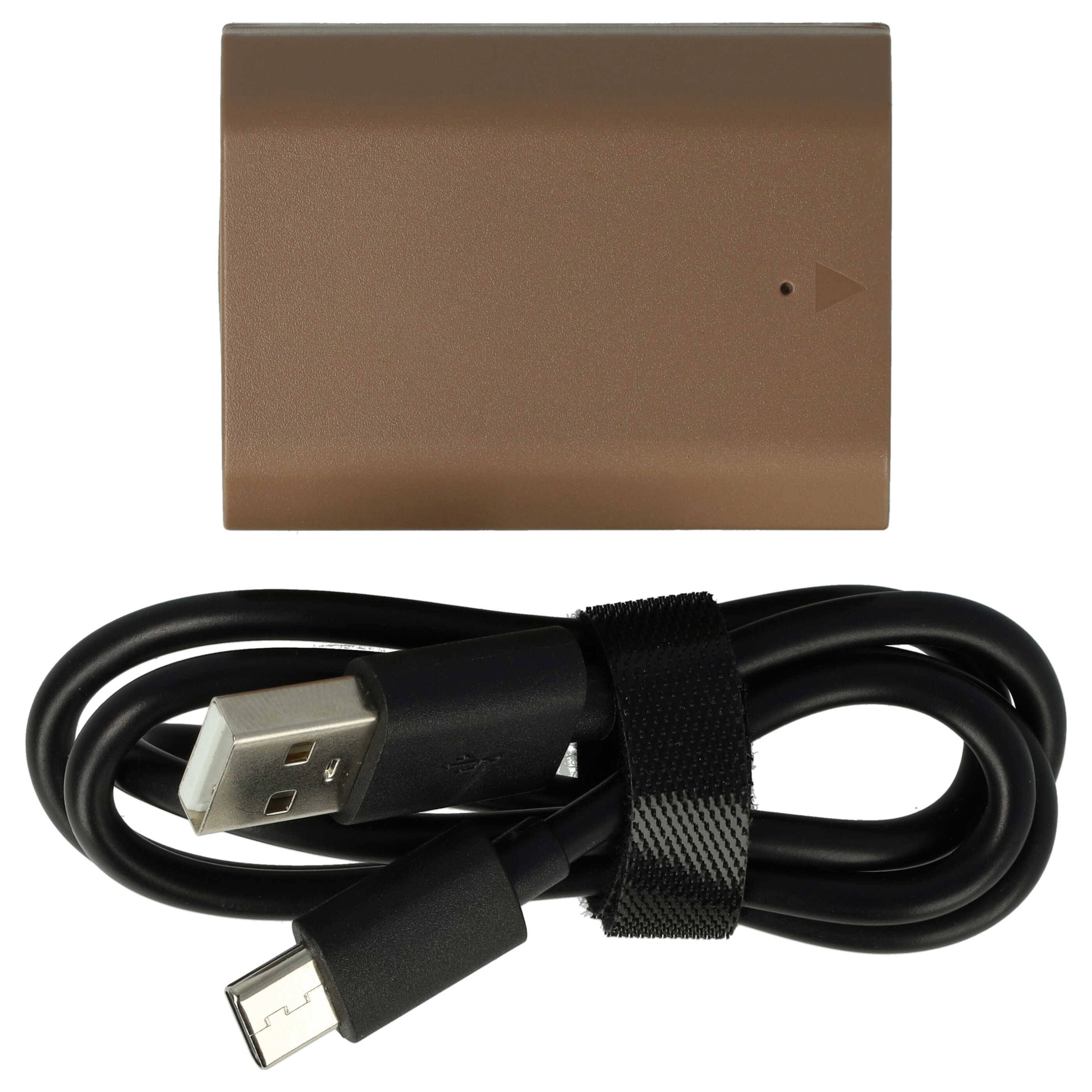 EXTENSILO Akku kompatibel mit Sony Alpha ILCE-9 | ILCE-7SM3, ILCE-9M2 Kamera (2400 mAh, 7,2 V, Li-Ion), USB-C Buchse-1
