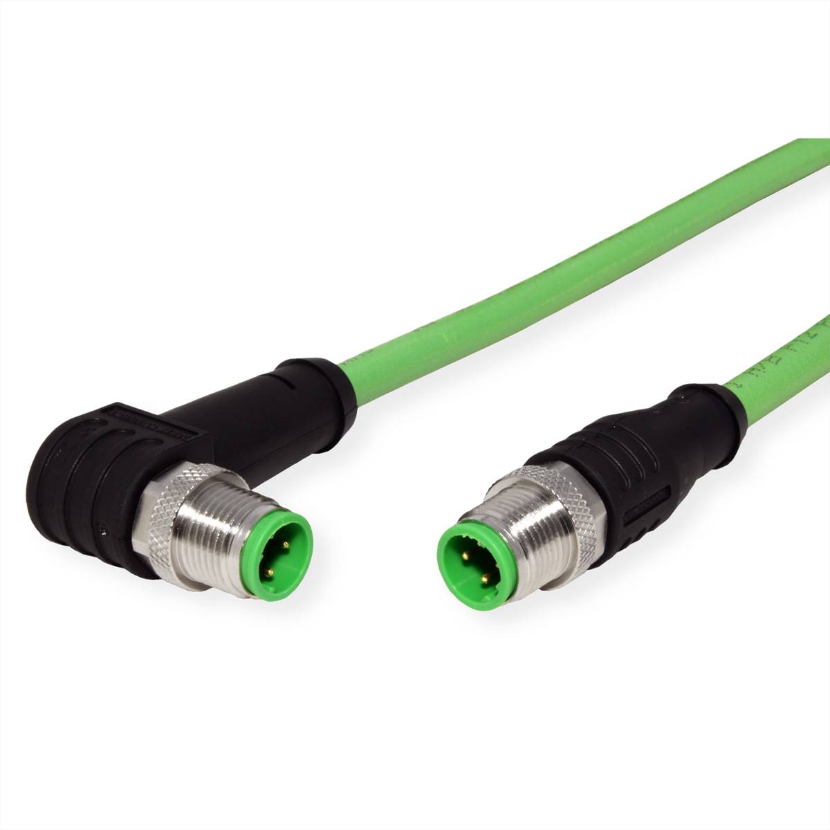 Metz Connect 142M1D19020 M12 Patchkabel CAT 5e SF/FTP 2.00 m Grün PUR-Mantel, Säurebeständig, Ozonbeständig, UV-Beständi-1