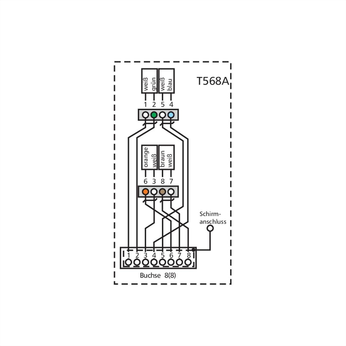 Metz Connect 130910-Z RJ45-Einbaumodul E-Dat, Modul-Steckgesicht CAT 6a 1 St.-3
