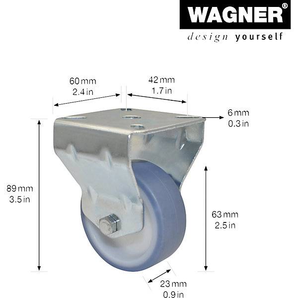 Apparate-Bockrollen Rad-Ø 63 mm VE 4 Stk Bockrolle. Wagner System GmbH 74738549-1
