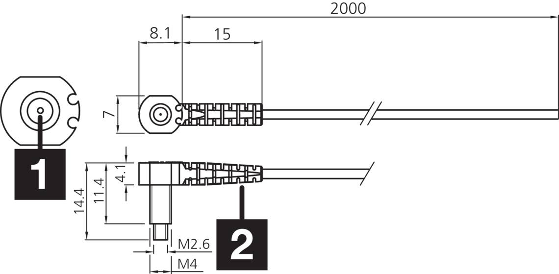 di-soric KLER-M4-T2-1 209957 Kunststoff-Lichtleiter-1